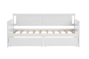 Hearth and Haven Aurascape Twin Size Daybed with 2 Storage Drawers, White W50426285