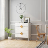 Hearth and Haven Sanctuary Dresser with Square Shape Handle and 4 Drawers, White W28233441