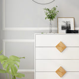 Hearth and Haven Sanctuary Dresser with Square Shape Handle and 4 Drawers, White W28233441