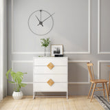 Hearth and Haven Sanctuary Dresser with Square Shape Handle and 4 Drawers, White W28233441