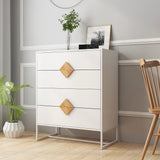 Hearth and Haven Sanctuary Dresser with Square Shape Handle and 4 Drawers, White W28233441