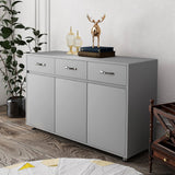 Three Doors Side Table-Grey