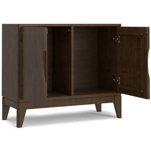 English Elm Harper Solid Wood Buffet with Tapered Legs and Notched Pulls for Dining Rooms B136P439007