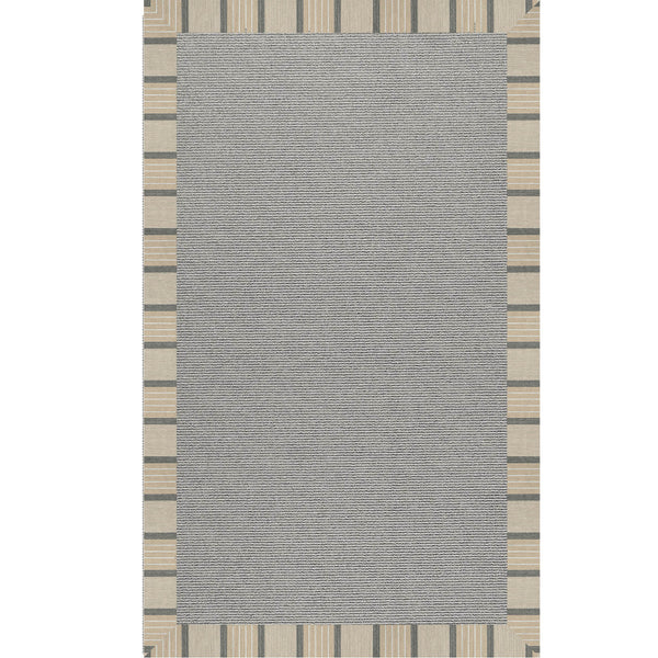 Capel Rugs Creative Concepts - Customizable Indoor/Outdoor Rug Collection With Fade And Stain Resistance Options Cove Pebble 100% Olefin Base W,Border 2021ns02061000755