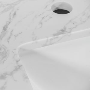 English Elm Montary 31-Inch Carrara Stone Vanity Top With Undermount Sink And Backsplash For Elegant Bathrooms W50921980