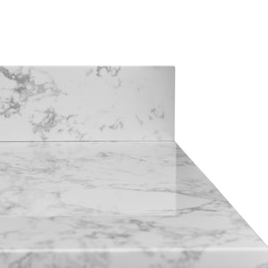 English Elm Montary 31-Inch Carrara Stone Vanity Top With Undermount Sink And Backsplash For Elegant Bathrooms W50921980