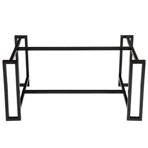 English Elm D&n Two Tier Marble Effect Mdf Rectangle Coffee Table with Black Iron Frame W37022707