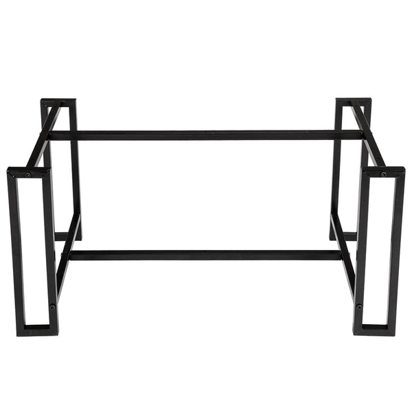 English Elm D&n Two Tier Marble Effect Mdf Rectangle Coffee Table with Black Iron Frame W37022707