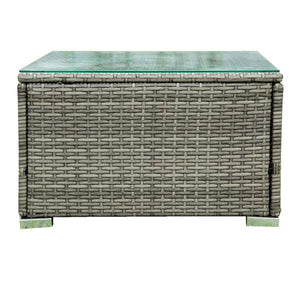 English Elm 4 Piece Patio Sectional Wicker Rattan Sofa Set With Storage Box – Versatile Comfort For Outdoors W329S00032