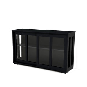 English Elm Bathroom Freestanding Storage Cabinet with Shutter Doors Open Shelf White Mdf W28215277