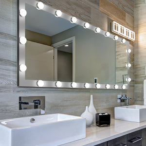 English Elm Hollywood Full Length LED Vanity Mirror with 3 Color Modes & Touch Control Silver 63"x24" Glamorous W70832319