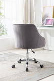 Hearth and Haven Zephyr Swivel Office Chair with Tufted Back and Silver Legs, Dark Grey W39532328