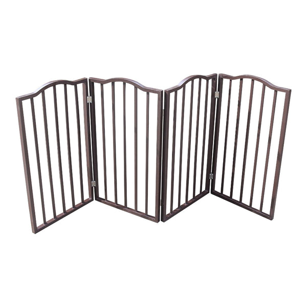 English Elm Pet Gate - Elegant Freestanding Wooden Dog Barrier For Doorways, Stairs, And Room Transitions W49530789-GIGA