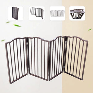 English Elm Pet Gate - Elegant Freestanding Wooden Dog Barrier For Doorways, Stairs, And Room Transitions W49530789-GIGA