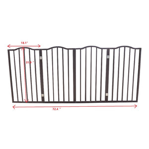 English Elm Pet Gate - Elegant Freestanding Wooden Dog Barrier For Doorways, Stairs, And Room Transitions W49530789-GIGA