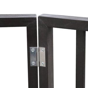 English Elm Pet Gate - Elegant Freestanding Wooden Barrier For Doorways & Stairs – Folding, Arc Design, Brown W49530788-GIGA