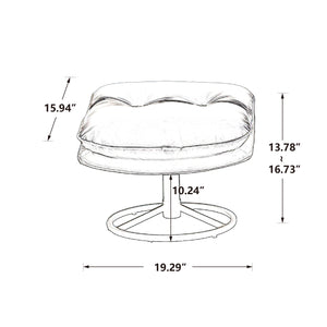 English Elm Accent Chair With Ottoman - Stylish Yellow Velvet Living Room Seating For Comfort & Modern Appeal W676P232276