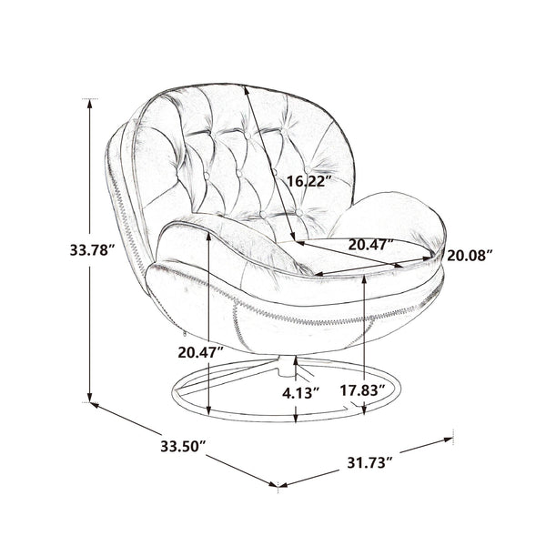 English Elm Accent Chair - Stylish Pink Velvet Swivel Chair With Ottoman For Living Rooms & Bedrooms W676P232272