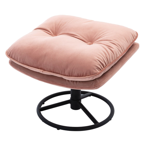 English Elm Accent Chair - Stylish Pink Velvet Swivel Chair With Ottoman For Living Rooms & Bedrooms W676P232272