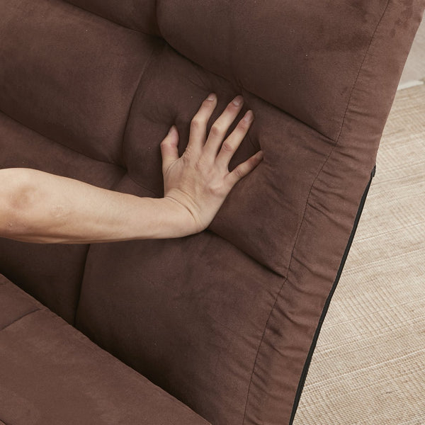 English Elm Triple Fold Down Sofa Bed Adjustable 14-Position Floor Couch with Pillow, Steel Frame, Plush Upholstery W24431118