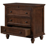 English Elm 3-Drawer Storage Wood Cabinet, End Table With Pull Out Tray (As Same As Wf296671Aad)