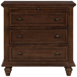 English Elm 3-Drawer Storage Wood Cabinet, End Table With Pull Out Tray (As Same As Wf296671Aad)