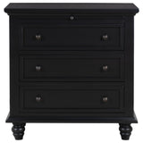 English Elm 3-Drawer Storage Wood Cabinet, End Table With Pull Out Tray (As Same As Wf296671Aab)