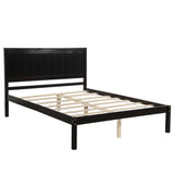 Spectrum Full Size Platform Bed with Strong Wooden Slats and Supporting Legs, Espresso