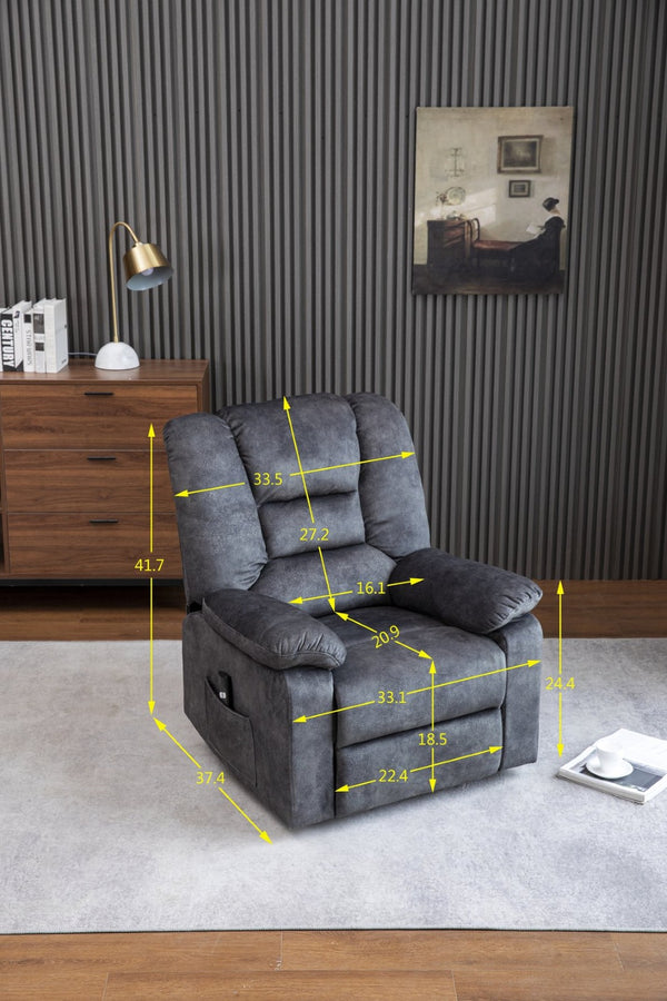 English Elm Recliners Power Lift Chair with Massage Heating and Usb Port for Living Room W547S00087