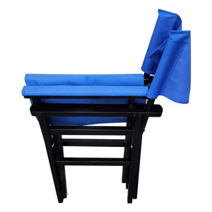English Elm Folding Populus Wood Director Chair with Breathable Canvas Seat, Durable Foldable Design for Events Black W49532123