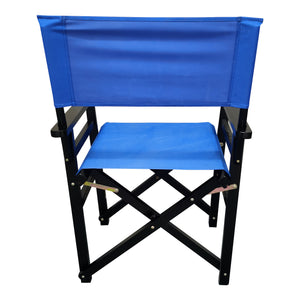 English Elm Folding Populus Wood Director Chair with Breathable Canvas Seat, Durable Foldable Design for Events Black W49532123