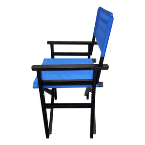 English Elm Folding Populus Wood Director Chair with Breathable Canvas Seat, Durable Foldable Design for Events Black W49532123