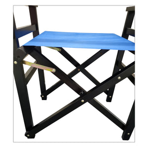English Elm Folding Populus Wood Director Chair with Breathable Canvas Seat, Durable Foldable Design for Events Black W49532123