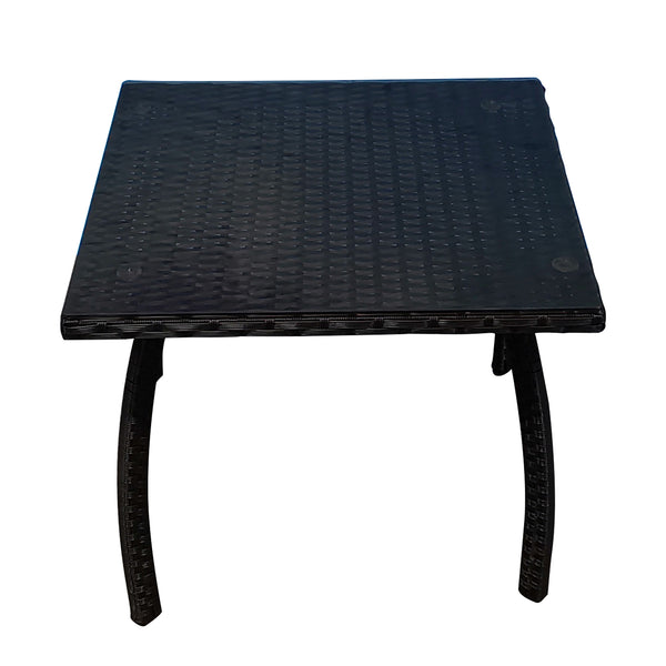 English Elm Outdoor Rattan Patio Lounge Set with Table & Ottoman, 5-Level Adjustable Chaise, Weather-Resistant Cushions W656S00001