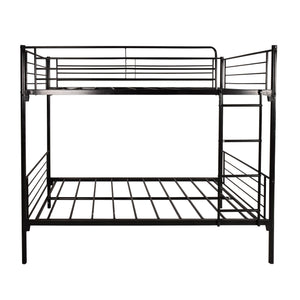 English Elm Twin Metal Bunk Bed Twin over Twin Sturdy Guardrail Ladder Space-Saving High Bottom 36" PlayFriendly W84034154