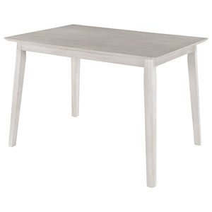 English Elm Topmax Farmhouse Dining Table Solid Rubberwood Legs Two Tone Wood Grain Surface WF280661AAA