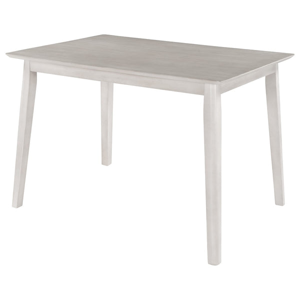 English Elm Topmax Farmhouse Dining Table Solid Rubberwood Legs Two Tone Wood Grain Surface WF280661AAA