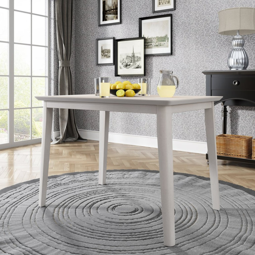 English Elm Topmax Farmhouse Dining Table Solid Rubberwood Legs Two Tone Wood Grain Surface WF280661AAA