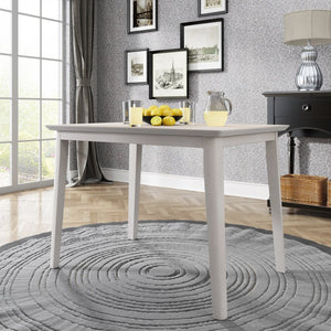 English Elm Topmax Farmhouse Dining Table Solid Rubberwood Legs Two Tone Wood Grain Surface WF280661AAA