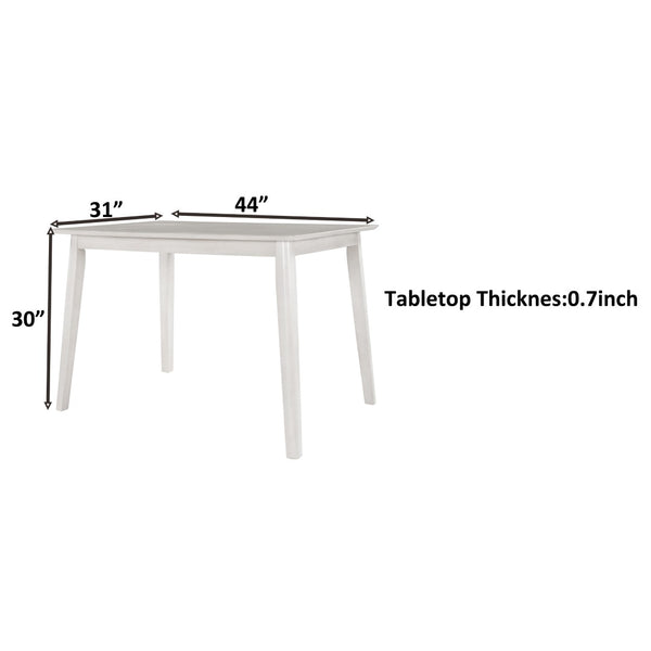 English Elm Topmax Farmhouse Dining Table Solid Rubberwood Legs Two Tone Wood Grain Surface WF280661AAA