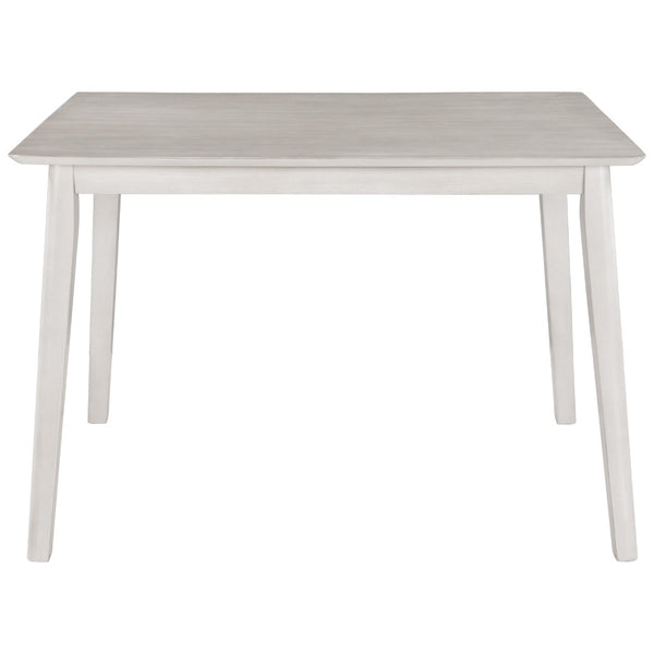 English Elm Topmax Farmhouse Dining Table Solid Rubberwood Legs Two Tone Wood Grain Surface WF280661AAA