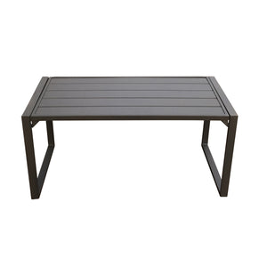 English Elm LOVESEAT Modern Metal Bistro Set with Compact Table, Space-Saving 46.3"L x 24.4"W x 12.6"H Design Mushroom W65632244