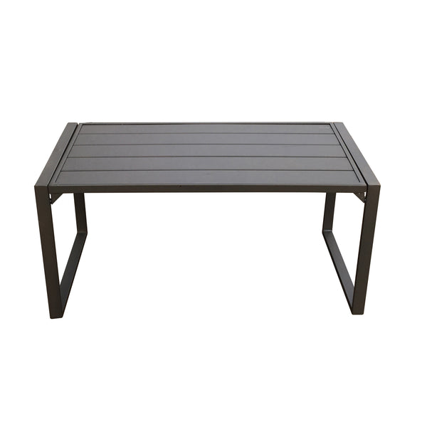 English Elm LOVESEAT Modern Metal Bistro Set with Compact Table, Space-Saving 46.3"L x 24.4"W x 12.6"H Design Mushroom W65632244