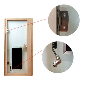 English Elm One-person Sauna Front Wall Assembly with Tempered Glass Door Oem Replacement Panel W63233413
