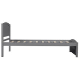 Hearth and Haven Wood Platform Bed with Headboard, Footboard and Wood Slat Support WF190781AAE