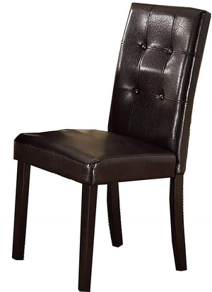 English Elm Faux Marble 7 Piece Dining Set with Tufted Pu Leather Chairs for Modern Rooms F2093 - 3XF1078