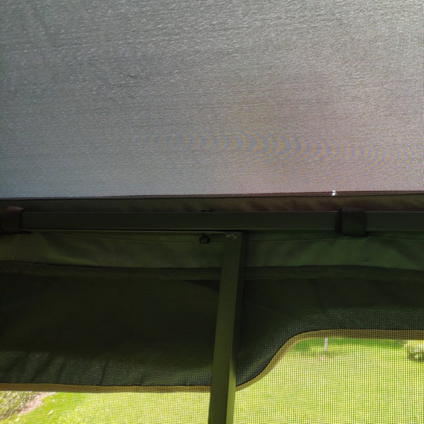 English Elm 13x10 Outdoor Gazebo with Vented Dual Roof Mesh Panels Steel Frame Backyard Shelter W41934252