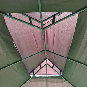 English Elm 13x10 Outdoor Gazebo Steel Frame Dual Roof Canopy with Removable Mesh Screen Panels W41933760