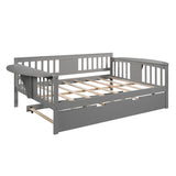 Hearth and Haven Full Size Daybed with Twin Size Trundle, Wood Slat Support LP000511AAE