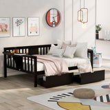 Hearth and Haven Full Size Daybed with Two Drawers, Wood Slat Support LP000512AAP